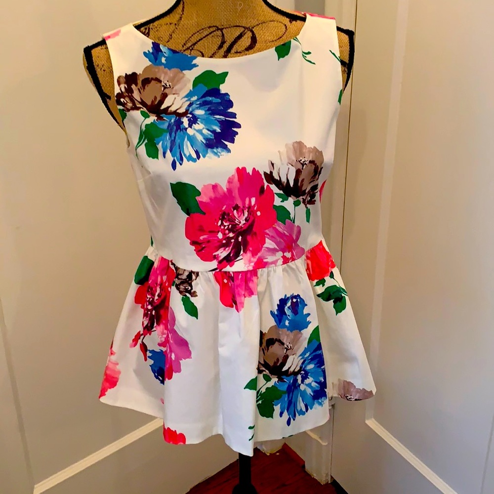 Kate Spade Floral Sleeveless Blouse